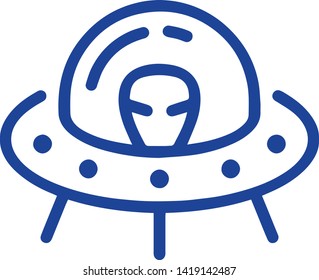 UFO icon. Vector concept illustration for design.