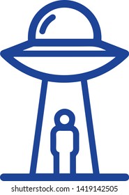 UFO icon. Vector concept illustration for design.