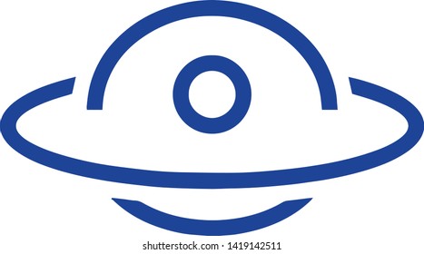 UFO icon. Vector concept illustration for design.