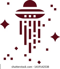 UFO icon. Vector concept illustration for design.