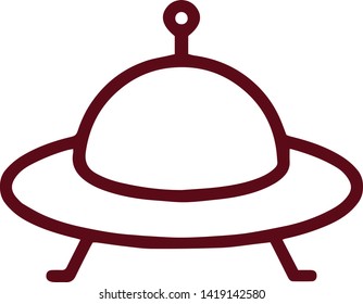 UFO icon. Vector concept illustration for design.