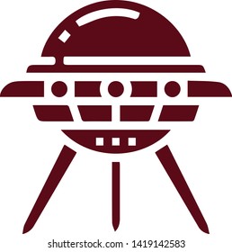 UFO icon. Vector concept illustration for design.