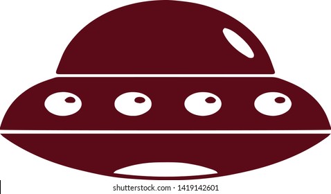 UFO icon. Vector concept illustration for design.