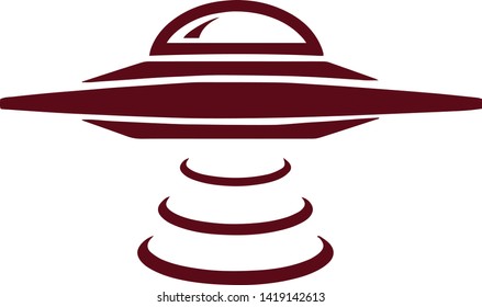 UFO icon. Vector concept illustration for design.