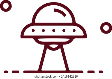 UFO icon. Vector concept illustration for design.
