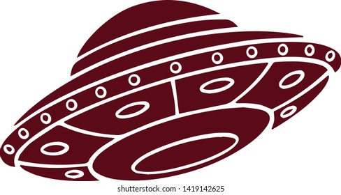 UFO icon. Vector concept illustration for design.