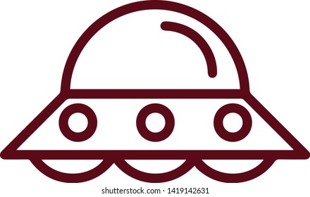 UFO icon. Vector concept illustration for design.