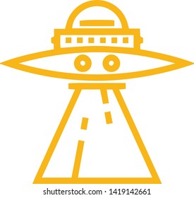UFO icon. Vector concept illustration for design.