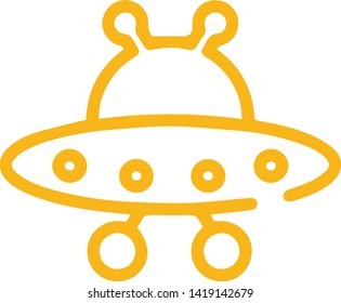 UFO icon. Vector concept illustration for design.