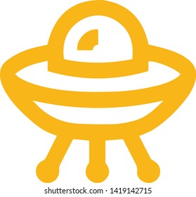 UFO icon. Vector concept illustration for design.