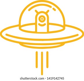 UFO icon. Vector concept illustration for design.