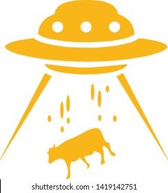 UFO icon. Vector concept illustration for design.