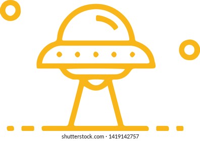 UFO icon. Vector concept illustration for design.