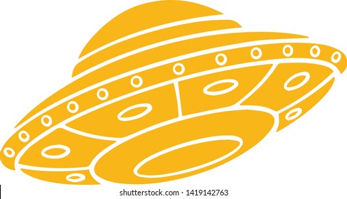 UFO icon. Vector concept illustration for design.