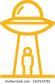 UFO icon. Vector concept illustration for design.