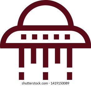 UFO icon. Vector concept illustration for design.