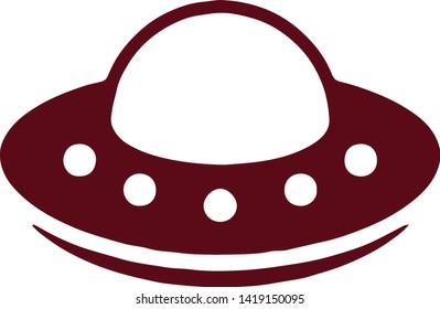 UFO icon. Vector concept illustration for design.