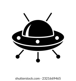 plantilla de diseño de vectores de iconos de ufo en fondo blanco