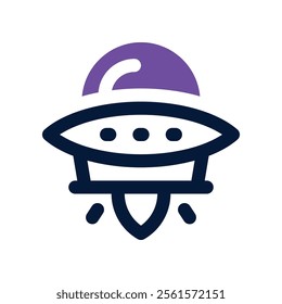 ufo icon. vector dual tone icon for your website, mobile, presentation, and logo design.