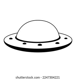 Ufo icon vector. Flying saucer illustration sign. Alien symbol or logo.