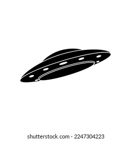 Ufo icon vector. Flying saucer illustration sign. Alien symbol or logo.