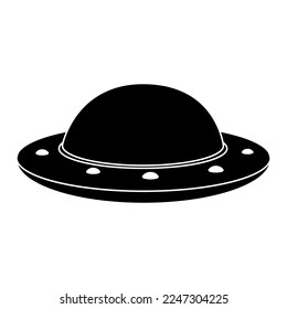 Ufo icon vector. Flying saucer illustration sign. Alien symbol or logo.