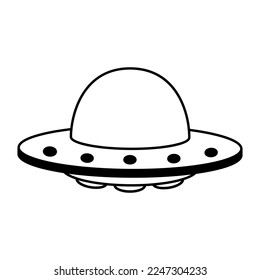 Ufo icon vector. Flying saucer illustration sign. Alien symbol or logo.