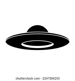 Ufo icon vector. Flying saucer illustration sign. Alien symbol or logo.