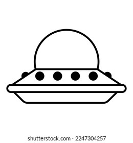 Ufo icon vector. Flying saucer illustration sign. Alien symbol or logo.