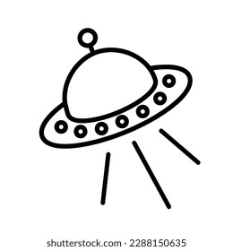 Ufo icon vector. Flying saucer illustration sign. Alien symbol or logo.
