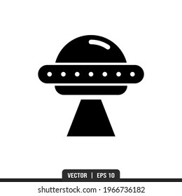 Ufo icon vector, illustration logo template in trendy style. Suitable for many purposes.
