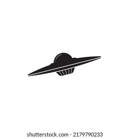 UFO icon vector illustration logo design 