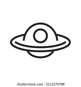 UFO-Symbol, Vektorbild. Kann auch für körperliche Fitness eingesetzt werden. Geeignet für mobile Apps, Web-Apps und Printmedien.
