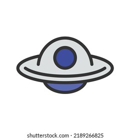 UFO icon vector image. Can also be used for Space. Suitable for mobile apps, web apps and print media.