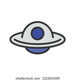 UFO icon vector image. Can also be used for Space. Suitable for mobile apps, web apps and print media.