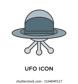 Ufo icon vector isolated on white background for your web and mobile app design, Ufo logo concept