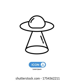 UFO icon vector isolated onwhite background.
