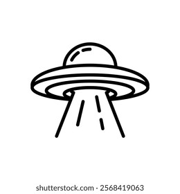 ufo icon vector, line style icon