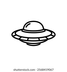 ufo icon vector, line style icon