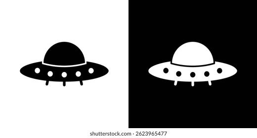 UFO icon vector, solid logo illustration, pictogram