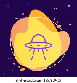 Ufo icon - Vector. Spage concept illustration.abstract vector background