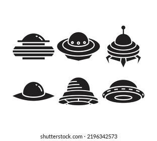 ufo icons set vector illustration