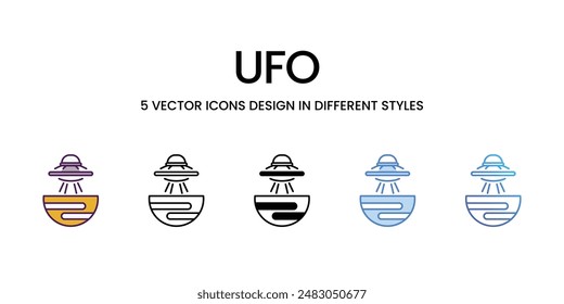 Ufo icons vector set stock illustration.
