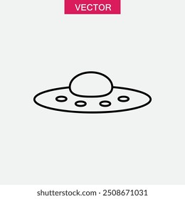 ufo icon,vector illustration. ufo icon flat linear illustration for web and app..eps