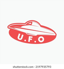 ufo illustration logo,space planet vector design