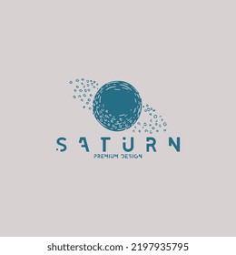 ufo illustration logo,space planet vector design