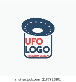 ufo illustration logo,space planet vector design