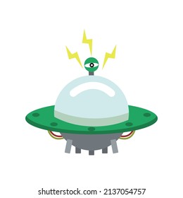 UFO illustration. suitable for design clothes, books, logos and others