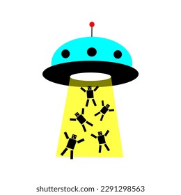 ufo ilustración hacer que la gente aísle el blanco 