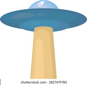 UFO, illustration, vector on white background